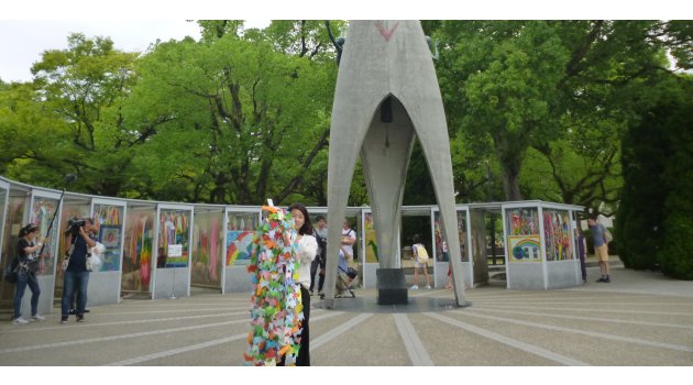 Turna kuşları barış için Japonya'ya ulaştı