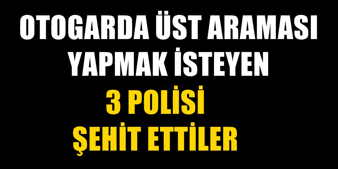 Üst araması yapmak isteyen 3 polisi şehit etti