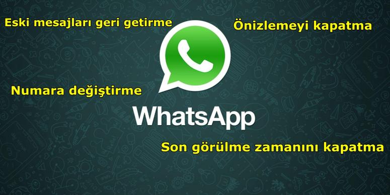 WHATSAPP'IN BU ÖZELLİKLERİNİ BİLİYOR MUSUNUZ?