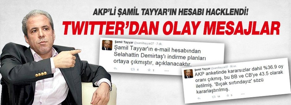 AKP'Lİ TAYYAR'IN HESABI HACKLENDİ!