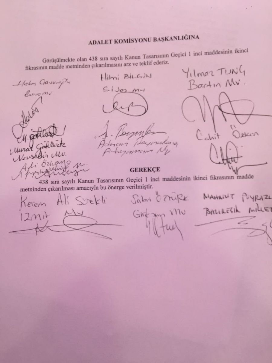 AK Parti Teklifi Böyle Geri Çekti