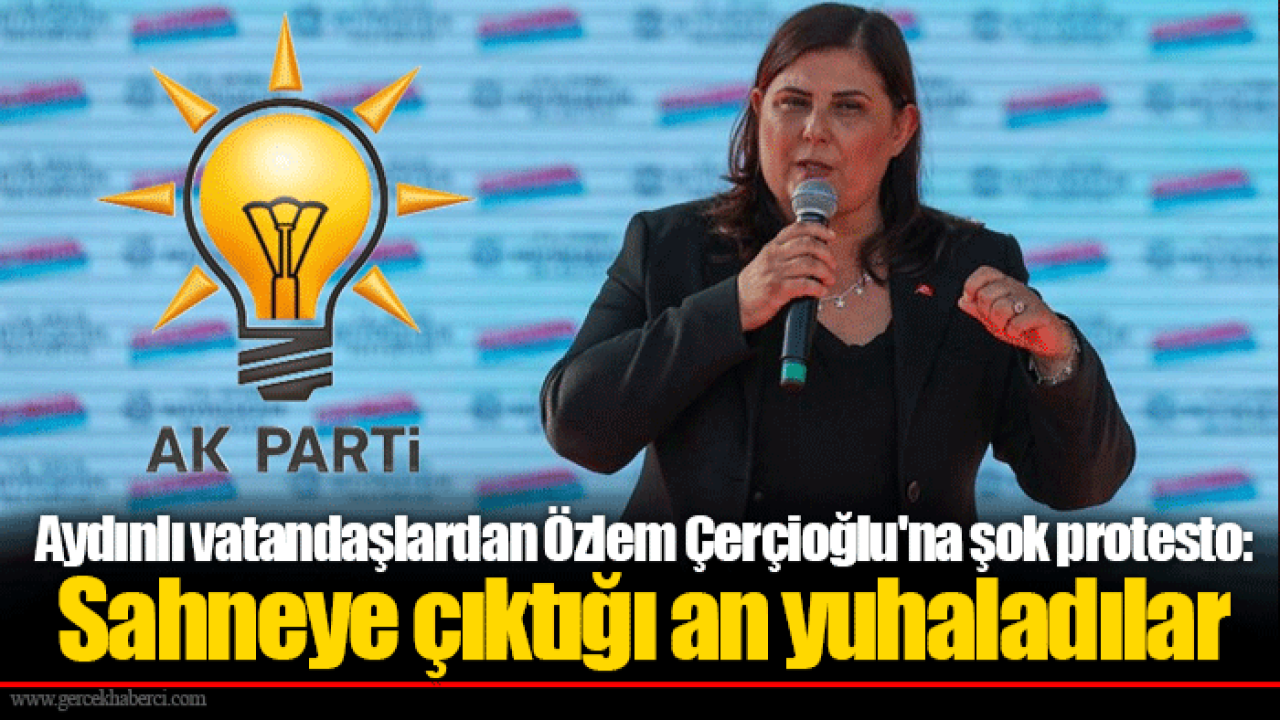 Aydınlı vatandaşlardan Özlem Çerçioğlu'na şok protesto: Sahneye çıktığı an yuhaladılar