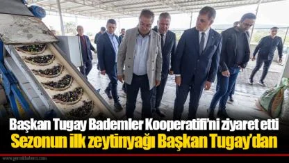 Başkan Tugay Bademler Kooperatifi’ni ziyaret etti