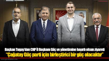 Başkan Tugay’dan CHP İl Başkanı Güç ve yönetimine hayırlı olsun ziyareti