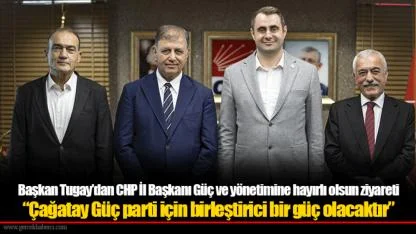 Başkan Tugay’dan CHP İl Başkanı Güç ve yönetimine hayırlı olsun ziyareti