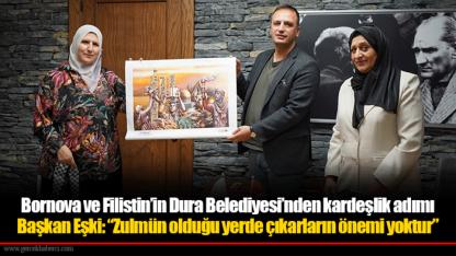 Bornova ve Filistin’in Dura Belediyesi’nden kardeşlik adımı