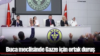 Buca meclisinde Gazze için ortak duruş