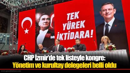 CHP İzmir’de tek listeyle kongre: Yönetim ve kurultay delegeleri belli oldu