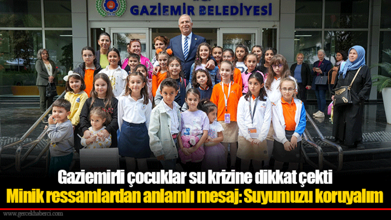 Gaziemirli çocuklar su krizine dikkat çekti
