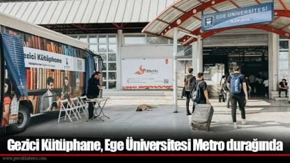 Gezici Kütüphane, Ege Üniversitesi Metro durağında