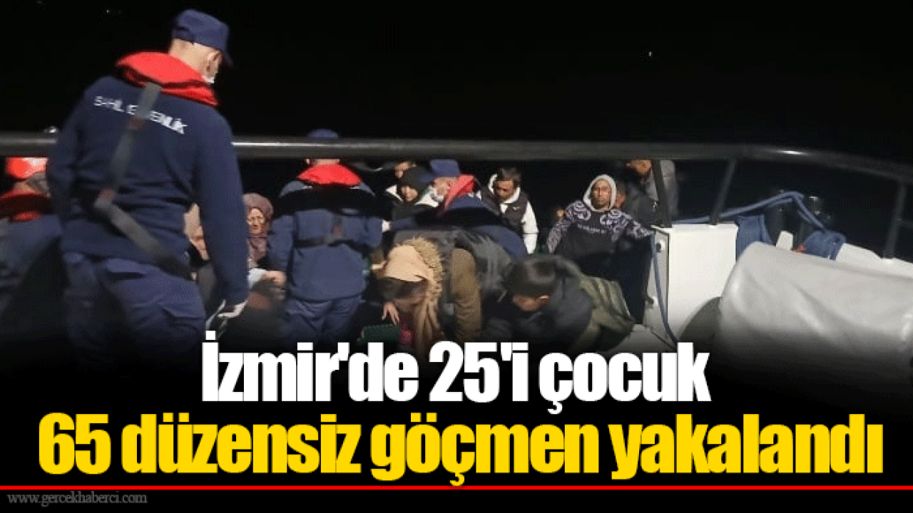 İzmir'de 25'i çocuk 65 düzensiz göçmen yakalandı