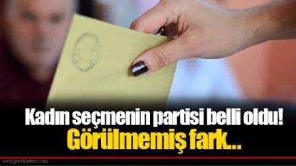 Kadın seçmenin partisi belli oldu! Görülmemiş fark...