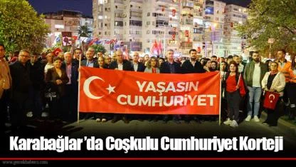 Karabağlar ’da Coşkulu Cumhuriyet Korteji