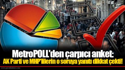 MetroPOLL'den çarpıcı anket: AK Parti ve MHP'lilerin o soruya yanıtı dikkat çekti!