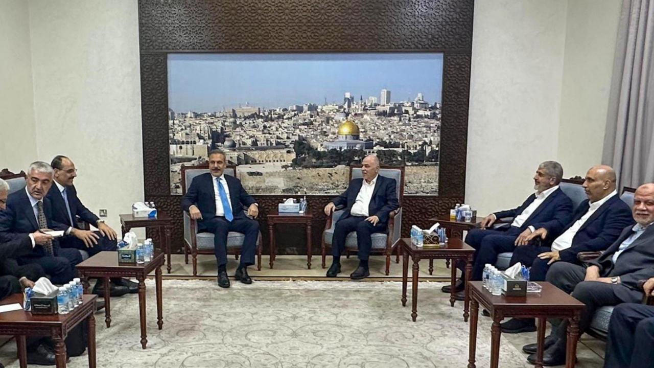 MİT Başkanı Kalın ve Bakan Fidan Hamas üyeleri ile görüştü