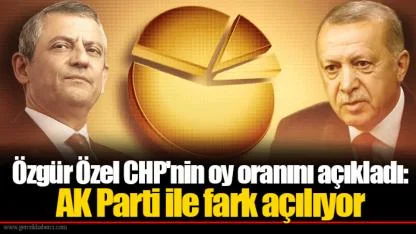 Özgür Özel CHP'nin oy oranını açıkladı: AK Parti ile fark açılıyor