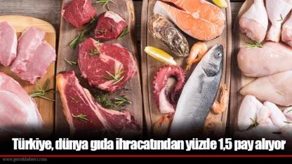 Türkiye, dünya gıda ihracatından yüzde 1,5 pay alıyor