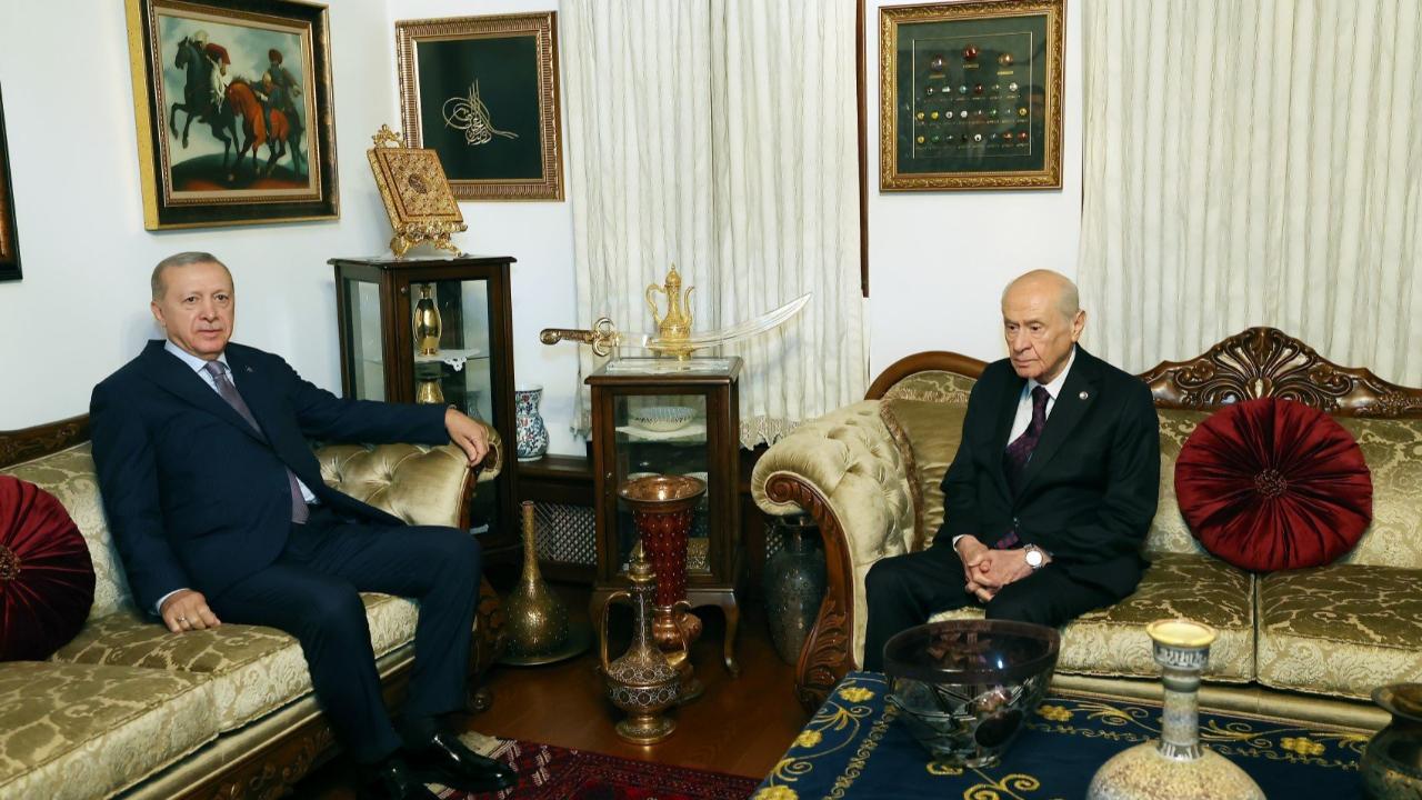 AK Parti Genel Başkanı ve Cumhurbaşkanı Erdoğan ve MHP Genel Başkanı Bahçeli görüşmesi sona erdi