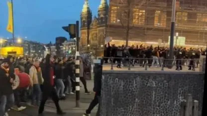 Amsterdam'da gerginlik! Galatasaray taraftarları gözaltına alındı