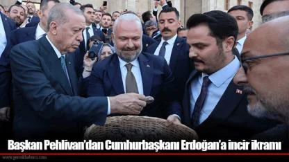 Başkan Pehlivan’dan Cumhurbaşkanı Erdoğan’a incir ikramı