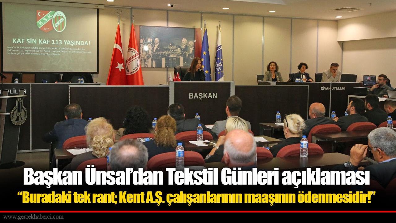 Başkan Ünsal’dan Tekstil Günleri açıklaması