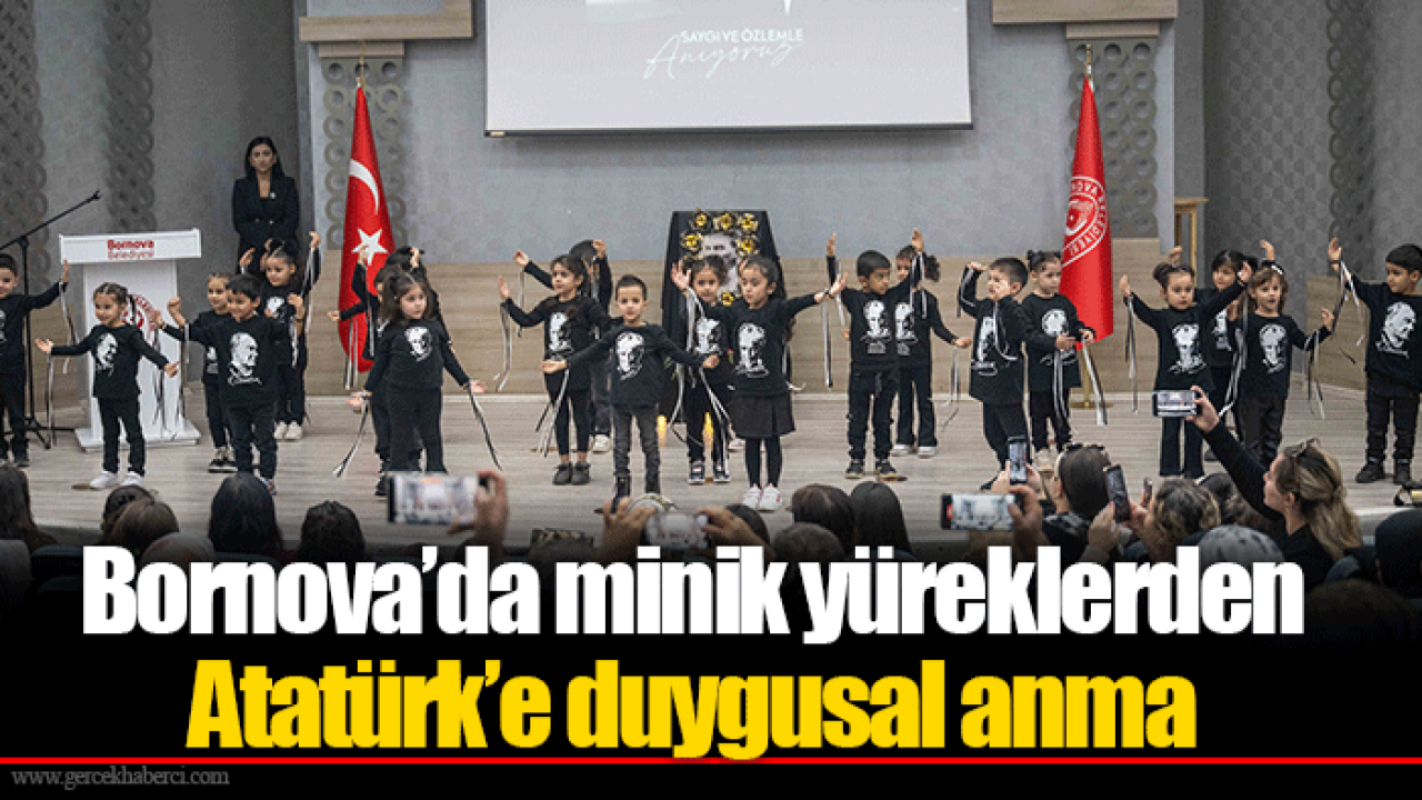 Bornova’da minik yüreklerden Atatürk’e duygusal anma