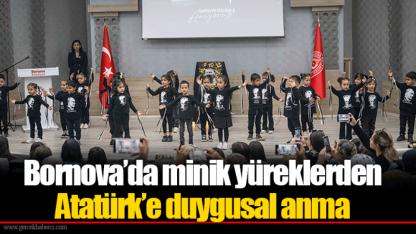 Bornova’da minik yüreklerden Atatürk’e duygusal anma