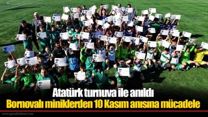 Bornovalı minikler 10 Kasım anısına mücadele etti