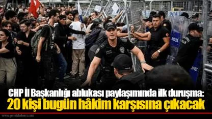 CHP İl Başkanlığı ablukası paylaşımında ilk duruşma: 20 kişi bugün hâkim karşısına çıkacak