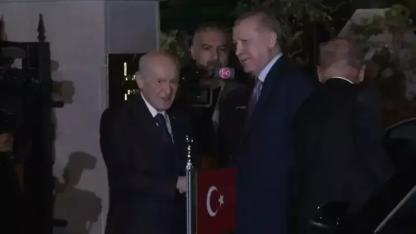 Erdoğan ve Bahçeli arasındaki görüşme başladı