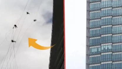 Gökdelende felaket: İşçiler fırtınada savruldu!