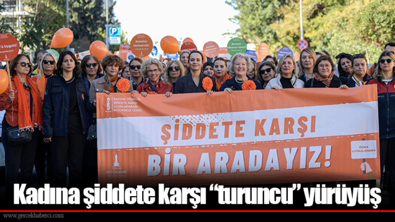 Kadına şiddete karşı “turuncu” yürüyüş