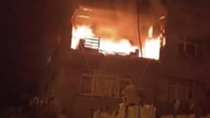 Kağıthane’de bir binada yangın sonrası patlama meydana geldi