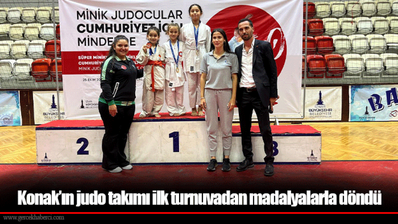 Konak’ın judo takımı ilk turnuvadan madalyalarla döndü
