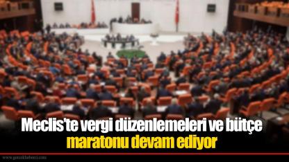 Meclis’te vergi düzenlemeleri ve bütçe maratonu devam ediyor