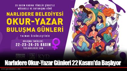 Narlıdere Okur-Yazar Günleri 22 Kasım'da Başlıyor
