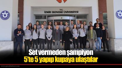 Set vermeden şampiyon...5’te 5 yapıp kupaya ulaştılar