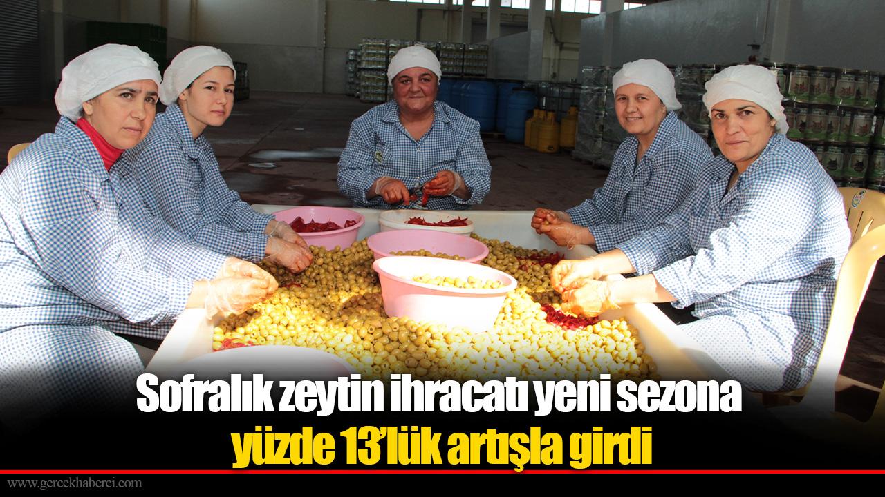 Sofralık zeytin ihracatı yeni sezona yüzde 13’lük artışla girdi
