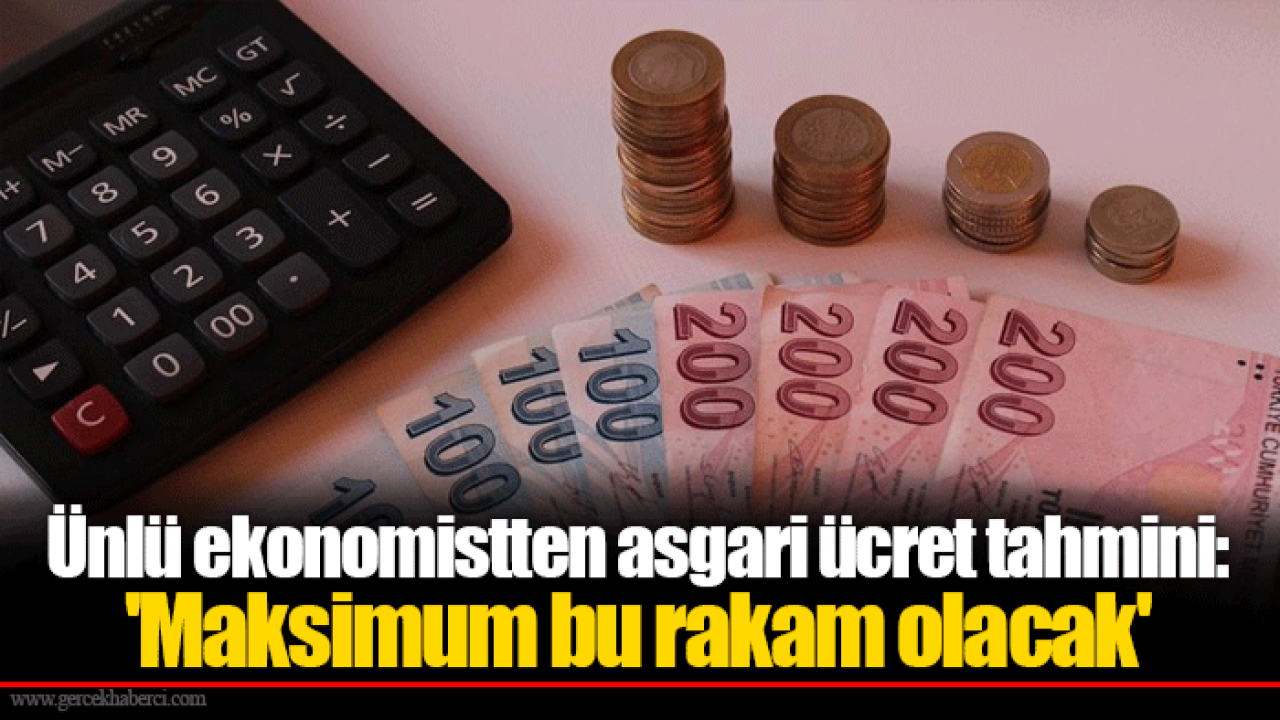 Ünlü ekonomistten asgari ücret tahmini: &#039;Maksimum bu rakam olacak&#039;