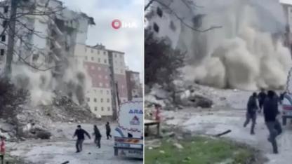 Beylikdüzü'nde bina çöktü: Çocuklar son anda kurtuldu!