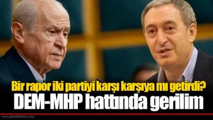 Bir rapor iki partiyi karşı karşıya mı getirdi? DEM-MHP hattında gerilim