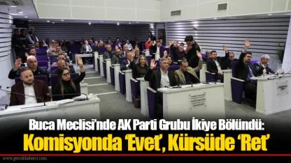 Buca Meclisi’nde AK Parti Grubu İkiye Bölündü: Komisyonda ‘Evet’, Kürsüde ‘Ret’