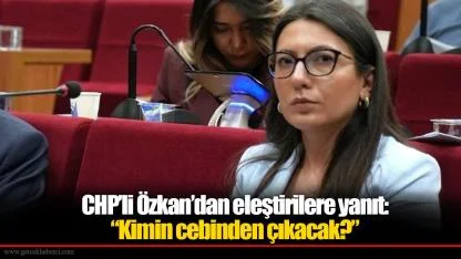 CHP’li Özkan’dan eleştirilere yanıt: “Kimin cebinden çıkacak?”