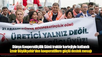 Dünya Kooperatifçilik Günü traktör kortejiyle kutlandı