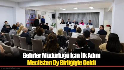 Gelirler Müdürlüğü İçin İlk Adım Meclisten Oy Birliğiyle Geldi