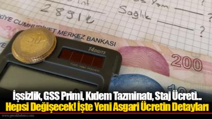 İşsizlik, GSS Primi, Kıdem Tazminatı, Staj Ücreti... Hepsi Değişecek! İşte Yeni Asgari Ücretin Detayları