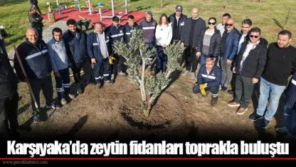 Karşıyaka’da zeytin fidanları toprakla buluştu