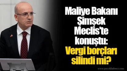 Maliye Bakanı Şimşek Meclis'te konuştu: Vergi borçları silindi mi?