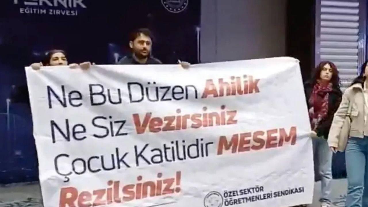 MEB&#039;in zirvesinde &#039;Çocuk katili MESEM&#039; pankartı açmışlardı: Öğretmenler serbest bırakıldı