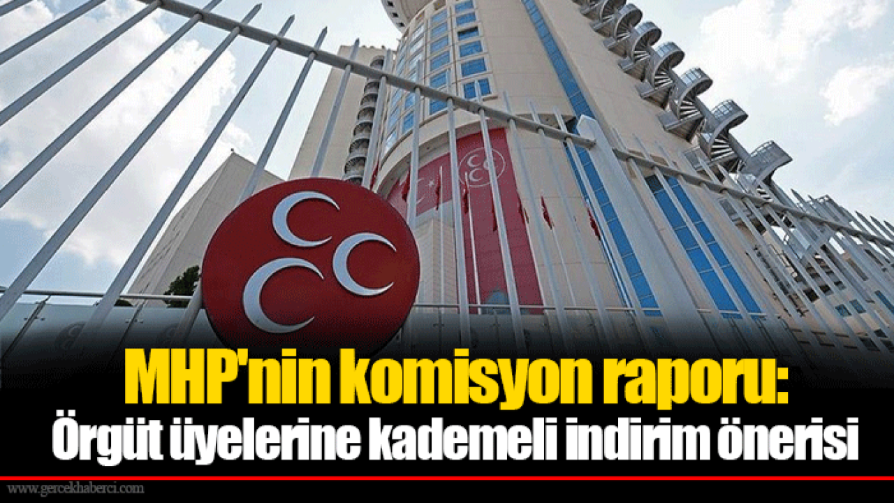 MHP'nin komisyon raporu: Örgüt üyelerine kademeli indirim önerisi